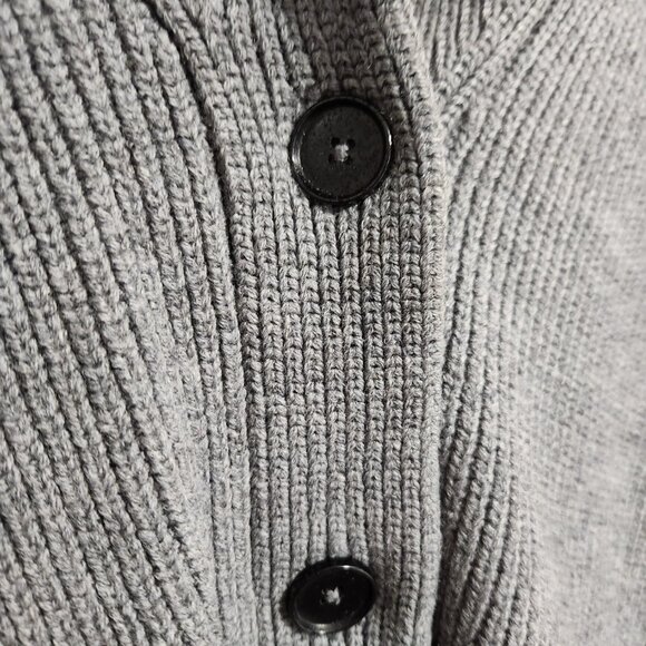 Everlane | Women's Gray Chunky Knit Cardigan Eclectic Grandpa Large - Picture 8 of 8
